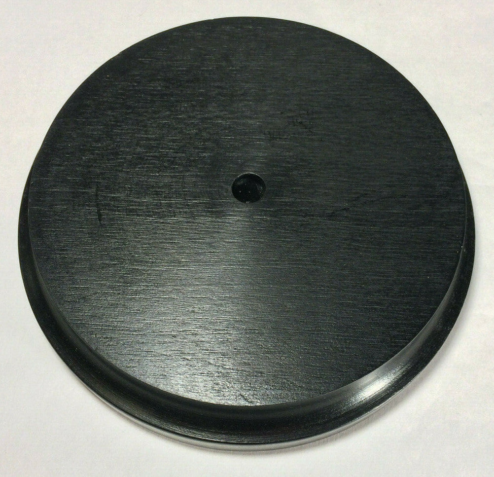 New 8.5" Modern Style Black Wooden Lamp Base w/ Wire Way Hole, Tapered Edge 310B