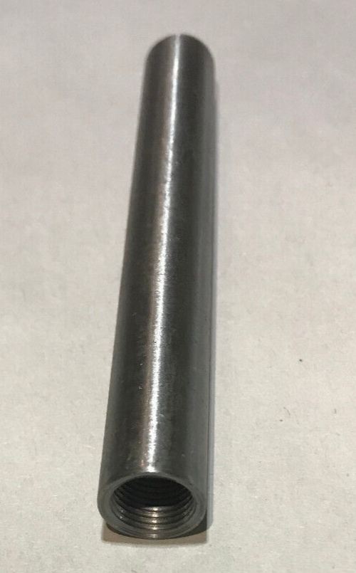 New 4" Brushed Steel Female Threaded Lamp Pipe, Rod, 1/8F Tap (3/8") #SP218S