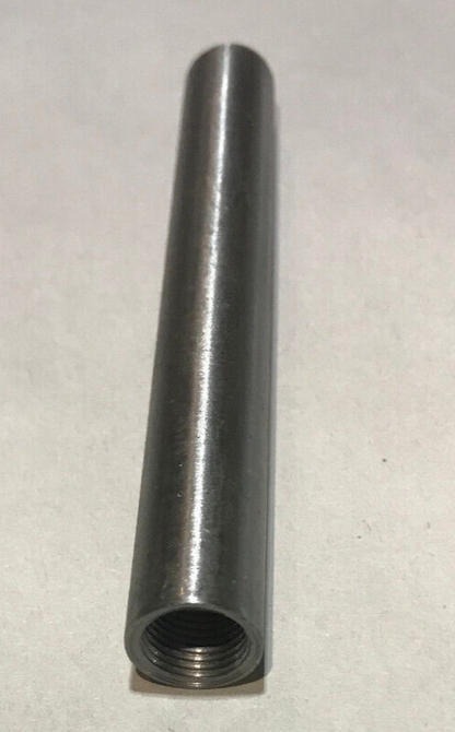 New 4" Brushed Steel Female Threaded Lamp Pipe, Rod, 1/8F Tap (3/8") #SP218S