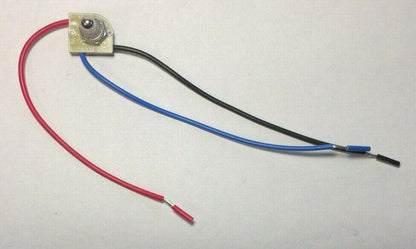 New 3 - Way 2 Circuit Rotary Switch w/ Nickel Plated Knob, 6" Long Wire Leads 402N - Stone Door Lamps