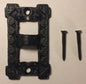 NEW 3" Long Black Cast Iron Square Wall Bracket Lamp Hinge with screws #HIN26 - Stone Door Lamps