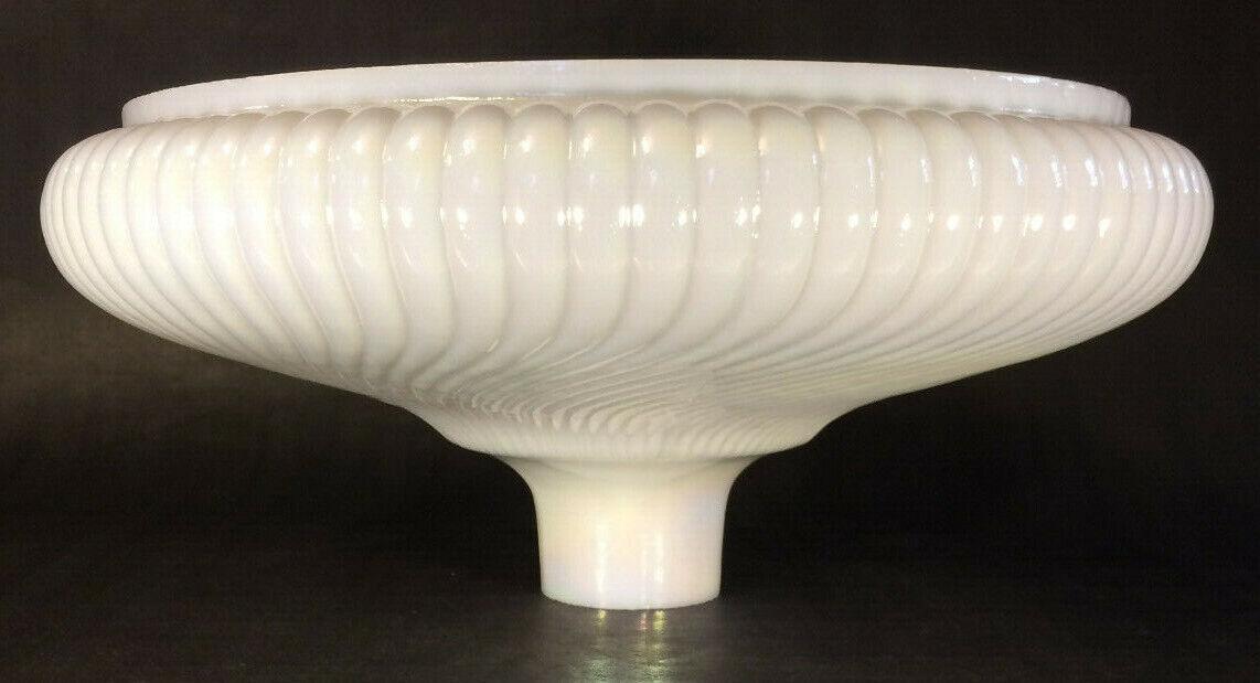 NEW 16" Rib Swirl Opal Torchiere Lamp Shade With Pearl Luster Made in USA TS092