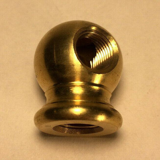 New 2 - Way Unfinished Brass Lamp Arm Back, 7/8" Dia., 1/8Fx1/8F (3/8") #AB493 - Stone Door Lamps