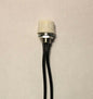 New Large White Phenolic On/Off Rotary Canopy Switch, 6" Long Wire Leads #RS403W - Stone Door Lamps
