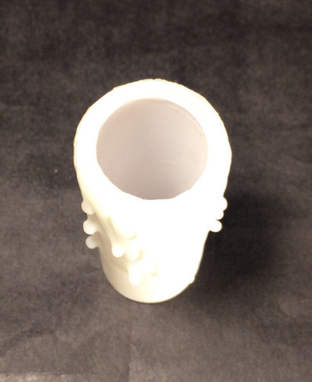 NEW 3" IVORY PolyBeesWax Chandelier Candelabra Candle Cover with DRIPS  CC901I