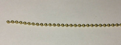 New #6 Brass Beaded Chain For Lamp Sockets & Ceiling Fans, Sold Per Ft. #BC600