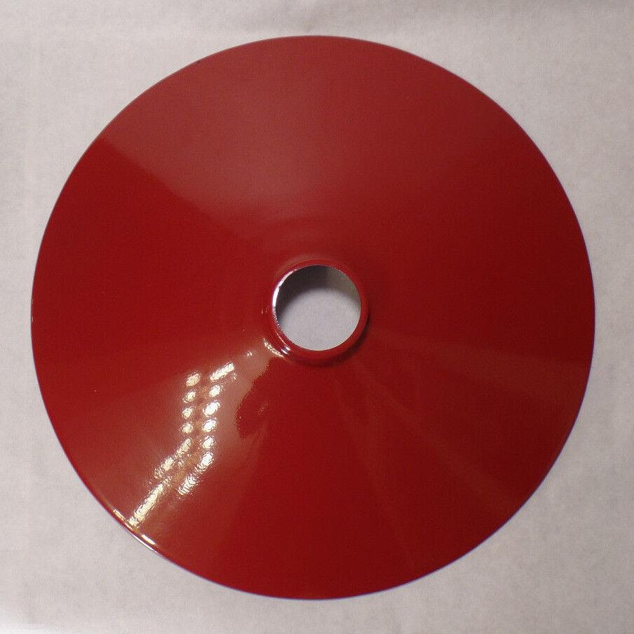 NEW 14" Red Metal Porcelain Industrial Style Flat Lamp Pendant Light Shade - Stone Door Lamps
