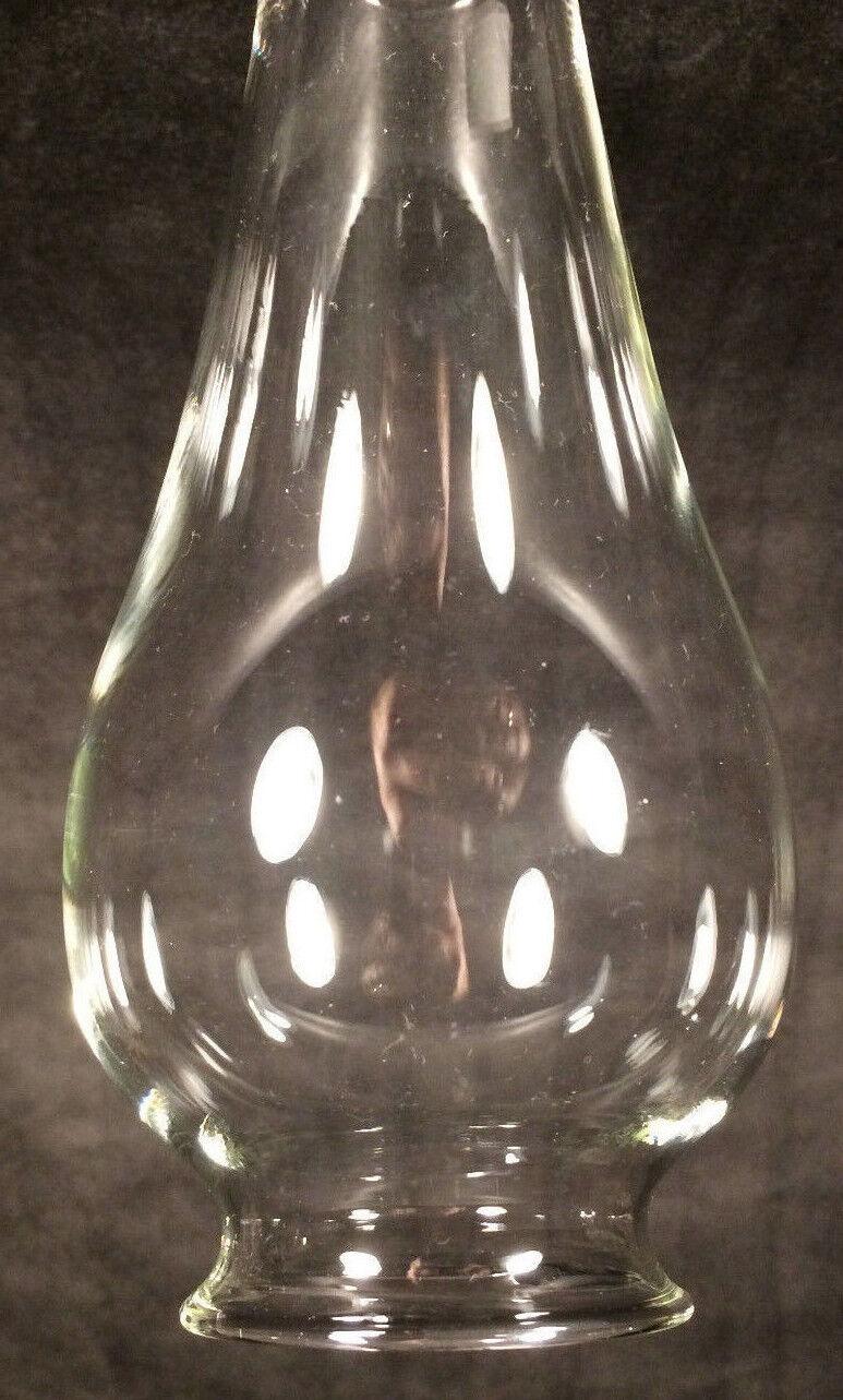 2 3/8" x 8 1/4" OIL LAMP Clear Glass LIP FITTER CHIMNEY Miller P&A Burner CH801