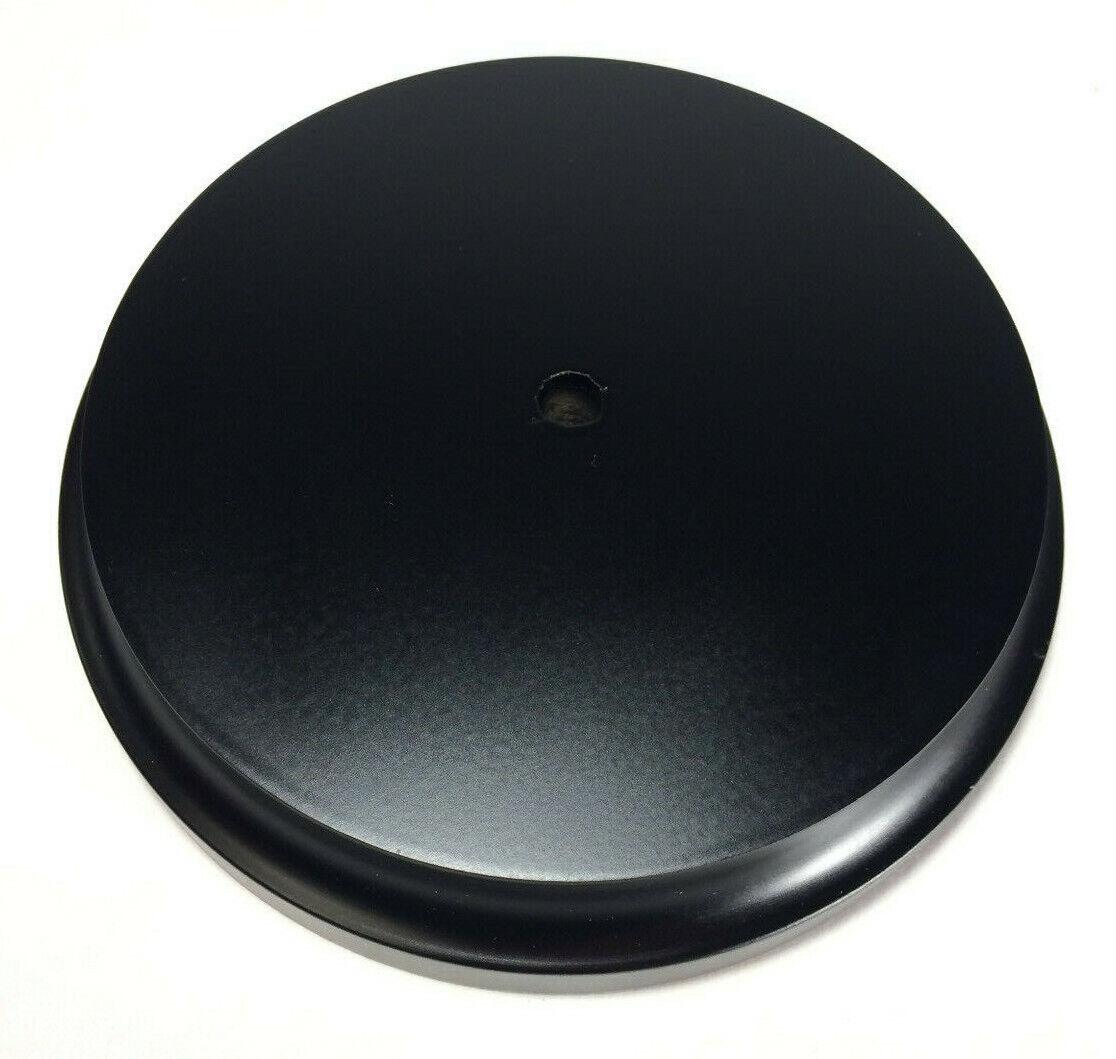New 6.5" Modern Style Black Wooden Lamp Base w/ Wire Way Hole, Tapered Edge 306B - Stone Door Lamps