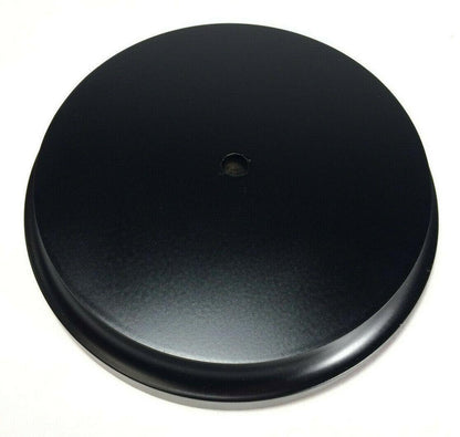 New 6.5" Modern Style Black Wooden Lamp Base w/ Wire Way Hole, Tapered Edge 306B - Stone Door Lamps