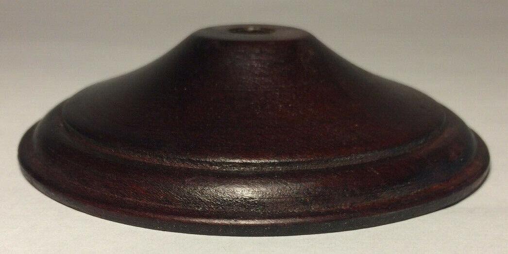 New 4" Hard Wooden Vase Cap With Waxed Rosewood Finish, 1/8IP (3/8") #WV214R - Stone Door Lamps
