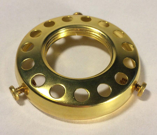 NEW 2 1/4" Fitter Screw - on Uno - type Shade Holder Unfinished Brass #SHH86u - Stone Door Lamps