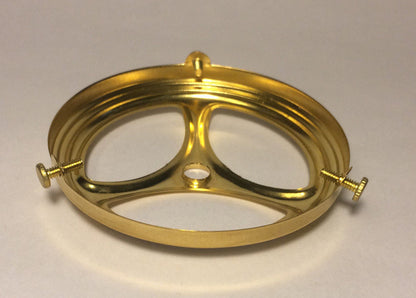 New 5" Fitter Unfinished Stamped Brass Shade Holder w/ 3 Set Screws, 1/8 IP #75U