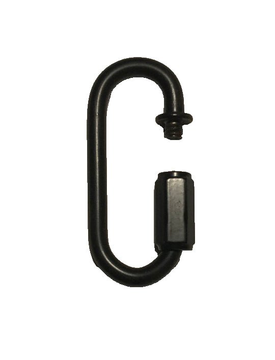 New Satin Black Finish Steel Chain Connector Connecting Link Carabiner CL940BK - Stone Door Lamps
