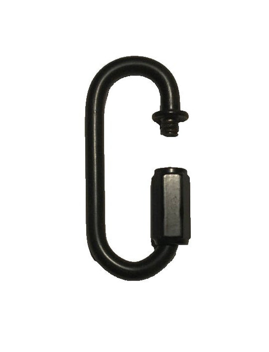 New Satin Black Finish Steel Chain Connector Connecting Link Carabiner CL940BK - Stone Door Lamps