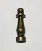 New 1 1/2" Column Style Brass Lamp Finial, Antique Brass Finish, 1/4-27F, BF950A
