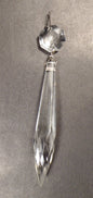 2 1/2" (63mm) LONG CLEAR CRYSTAL U-DROP PRISM CHROME PINS SOLD INDIVIDUALLY 153N