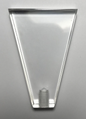 New Clear Acrylic Flat Triangle Lamp Harp Finial, 2 1/8" ht. 1/4-27F Tap (1/4")