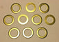 New Lot of 10, 5/8" Brass Plated Steel Washer Lamp Part, 1/8IP Slip (3/8") SW729
