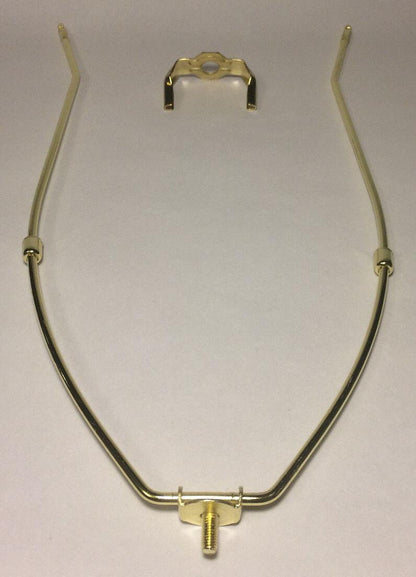 15" Brass Lamp HARP Shade Holder w/Base for Lamp Repair Regular Weight #HAR67 - Stone Door Lamps