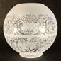 8" Venicia Satin Etched Floral Scene Gas Ball Lamp Shade
