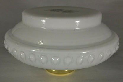 New Opal White Glass Oil Lamp Font For Cast Iron Wall Bracket No. 2 Collar #100