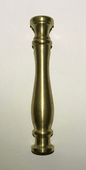 New 4 1/8" Unfinished Turned Brass Lamp Spindle, 1/8F (3/8"), 3/4" Dia. #LS943U - Stone Door Lamps
