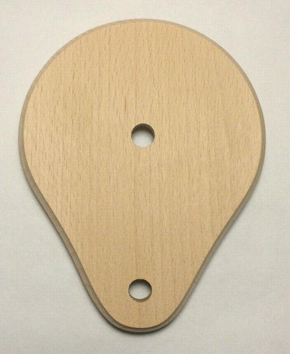 New 5"x6" Teardrop Shaped Figurine Lamp Base, Unfinished Sanded Hardwood #WB276U - Stone Door Lamps