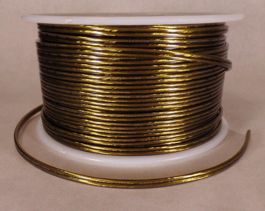 250 ft. Antique Brass 18/2 SPT - 1 U.L Listed 2 Wire Plastic Covered Lamp Cord - Stone Door Lamps