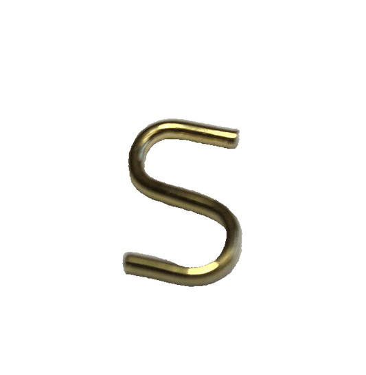 New 5/8" Lightweight Brass Plated Steel S Hook Lamp Part #SH940 - Stone Door Lamps
