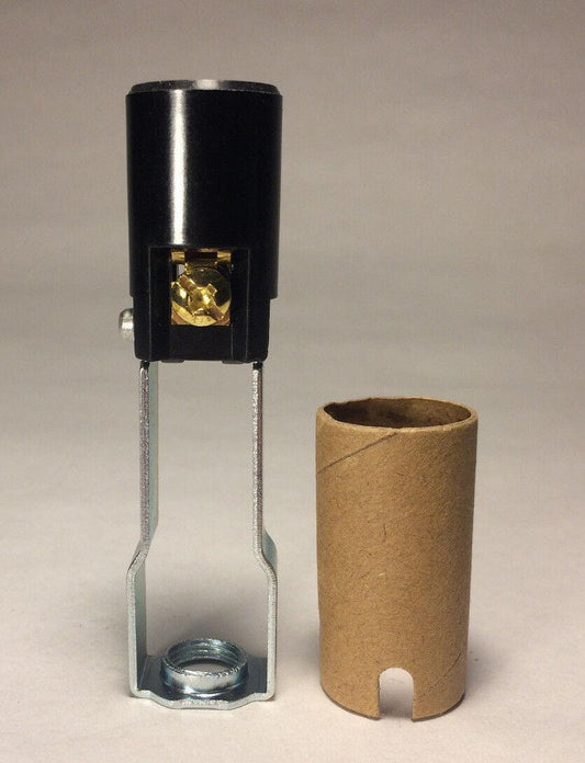 New 3" Keyless Candelabra Socket w/ Hickey Chandelier Lamp Socket UL #SO315 - Stone Door Lamps
