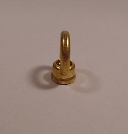 New 1" Unfinished Cast Brass Loop Lamp Part With Wire Way, 1/8F Tap #BL954U