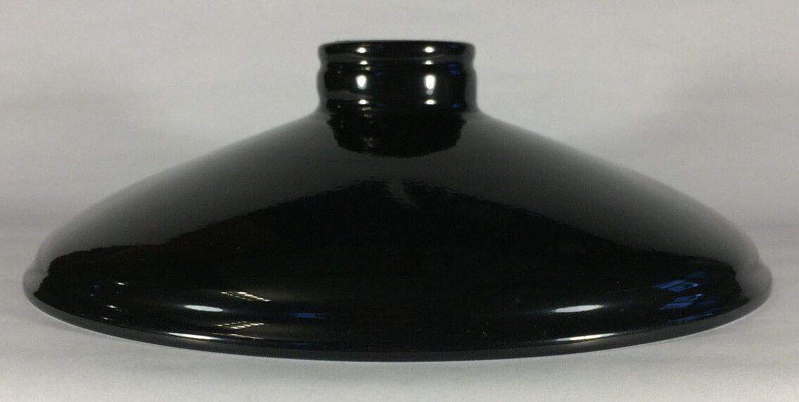 Metal Cone Lamp Light Shade Pendant 2.25 X 10 Black Porcelain Industrial Style - Stone Door Lamps