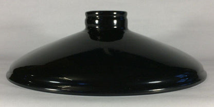 Metal Cone Lamp Light Shade Pendant 2.25 X 10 Black Porcelain Industrial Style - Stone Door Lamps