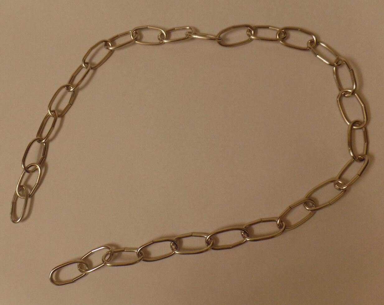 New 3' Nickel Plated 10 Gauge Steel Chandelier Fixture Oval Lamp Chain #FC995N - Stone Door Lamps