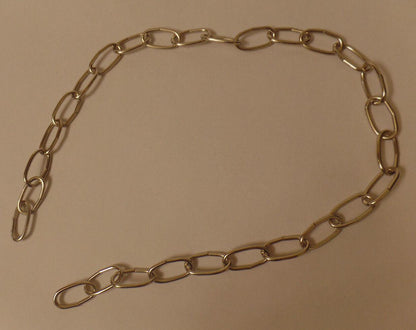 New 3' Nickel Plated 10 Gauge Steel Chandelier Fixture Oval Lamp Chain #FC995N - Stone Door Lamps