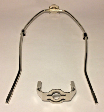 New 9" Nickel Finish Lamp HARP Shade Holder w/Base for Lamp Repair  #HAR58N