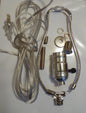 Table Lamp Wiring Kit 9" Nickel Plated Harp - 3 Way Socket - Clear Silver Cord - Stone Door Lamps