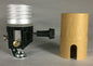New 3 - Way Turn Knob Lamp Socket Interior w/ 1/8F Hickey & Paper Insulator SO112i - Stone Door Lamps