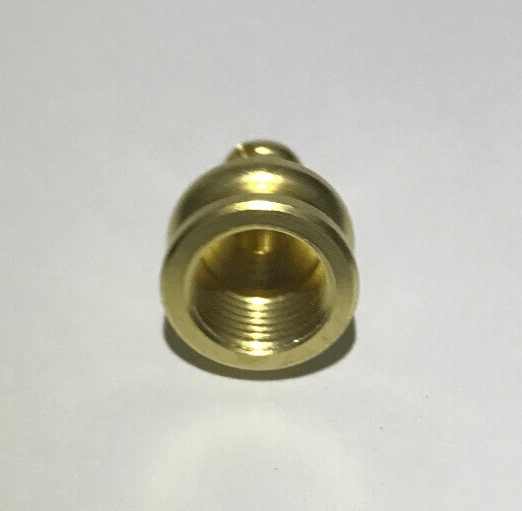 New 5/8" Height Unfinished Brass Pyramid Lamp Finial Knob, Side Prism Hole ,1/8F - Stone Door Lamps