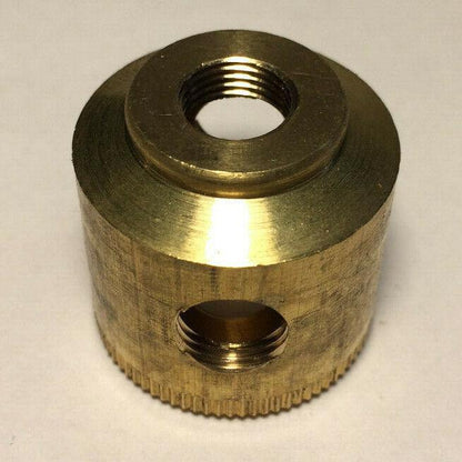 New Turned Brass 2 Pc. Cluster Lamp Body, 2 Light, 1/8F Tap, Unfinished #CB455 - Stone Door Lamps