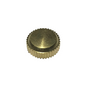 New Unfinished Brass Flat Knurled Bracket Cap, 9/16" dia., Tap 1/8F (3/8") BC704