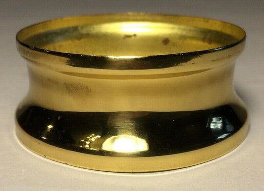 New Spun Brass Connector For Lamp Bases & Fonts, 2 7/16"x2 1/4"x1" Ht. P&L LC115 - Stone Door Lamps