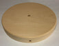 New 8" Modern Style Disc Shaped Rustic Wooden Lamp Base w/ Wire Way Hole #WB316U - Stone Door Lamps