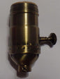3 - way Uno Thread Antique Brass Early Electric Industrial Style Lamp Socket 270A - Stone Door Lamps