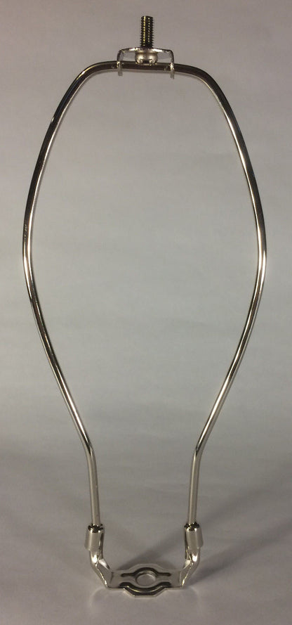 New 11" Nickel Finish Lamp HARP Shade Holder w/Base for Lamp Repair Lamp Part