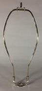 New 11" Nickel Finish Lamp HARP Shade Holder w/Base for Lamp Repair Lamp Part