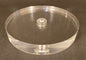 5" Diameter Clear Round Acrylic Lamp Break Base w/ Center Hole, No Wire Way #234