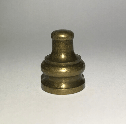 New 11/16" Height Antique Brass Pyramid Lamp Finial, 1/8F Tap(3/8") #BF966A - Stone Door Lamps