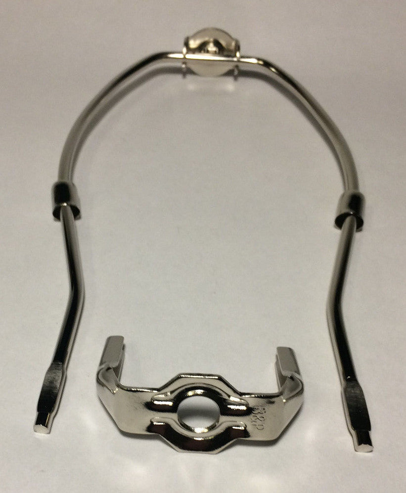 New 6 1/2" Nickel Finish Lamp HARP Shade Holder w/Base for Lamp Repair  #HAR81N